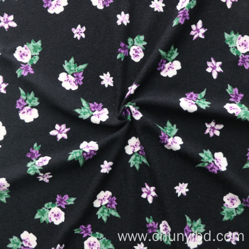 Small Beautiful Flower Pattern Suitable For Summer T-shirt/dress Printed Two Side Peach Single Jersey Fabric